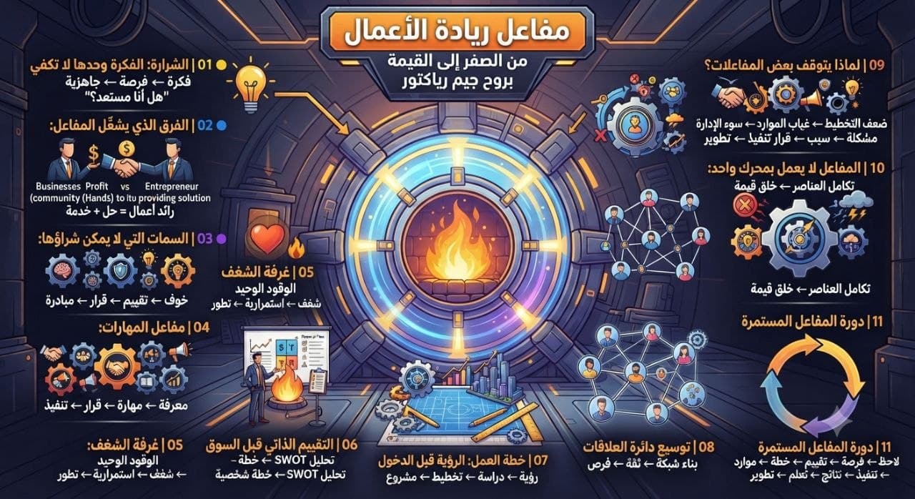 ⚡ مفاعل ريادة الأعمال   من الصفر إلى القيمة   بروح جيم رياكتور